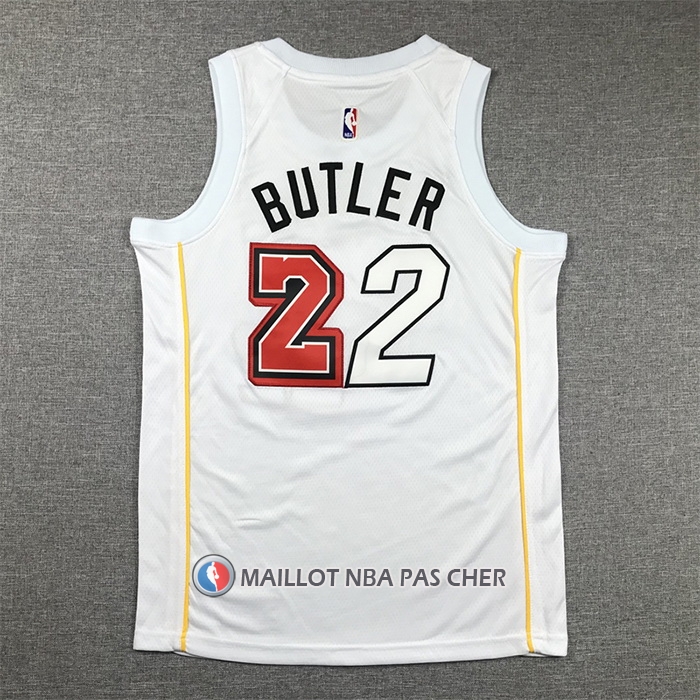 Maillot Enfant Miami Heat Jimmy Butler NO 22 Ville 2022-23 Blanc